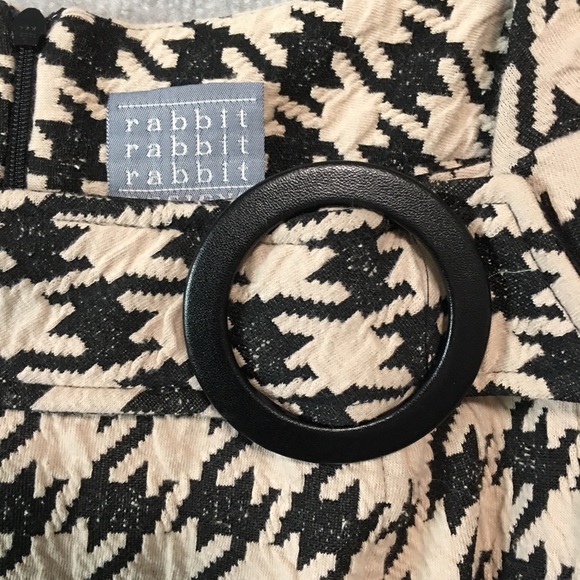 Y2K DRESS RABBIT RABBIT RABBIT HOUNDSTOOTH DRESS MEAN GIRLS CLUELESS PREPPY 10 - Picture 10 of 12